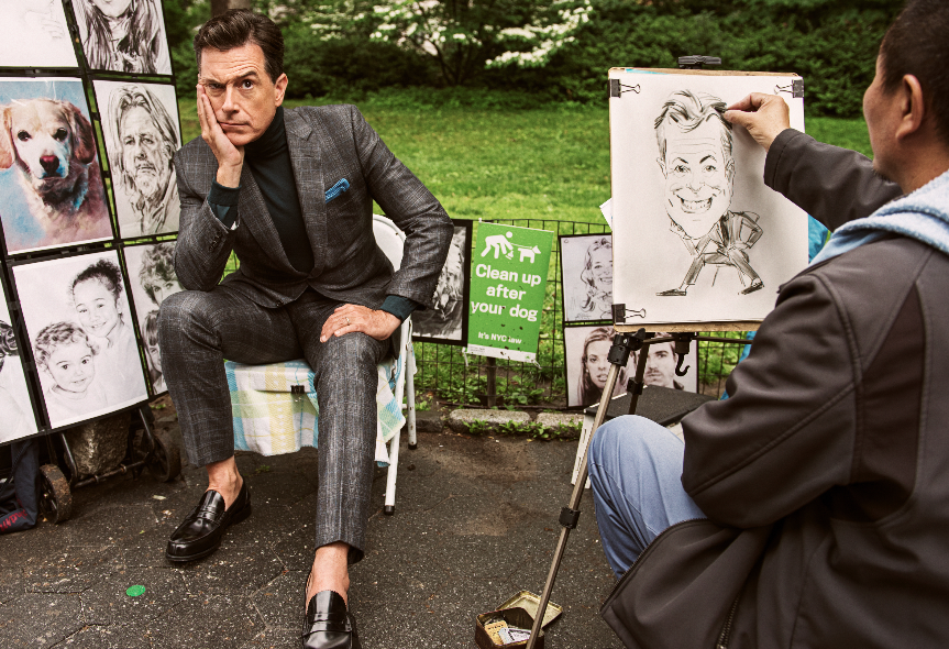 Comedian Stephen Colbert Poses for GQ Photo