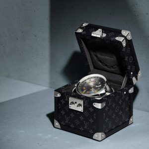 The Louis Vuitton Trunk Table Clock to represent our Father's Day gift guide.